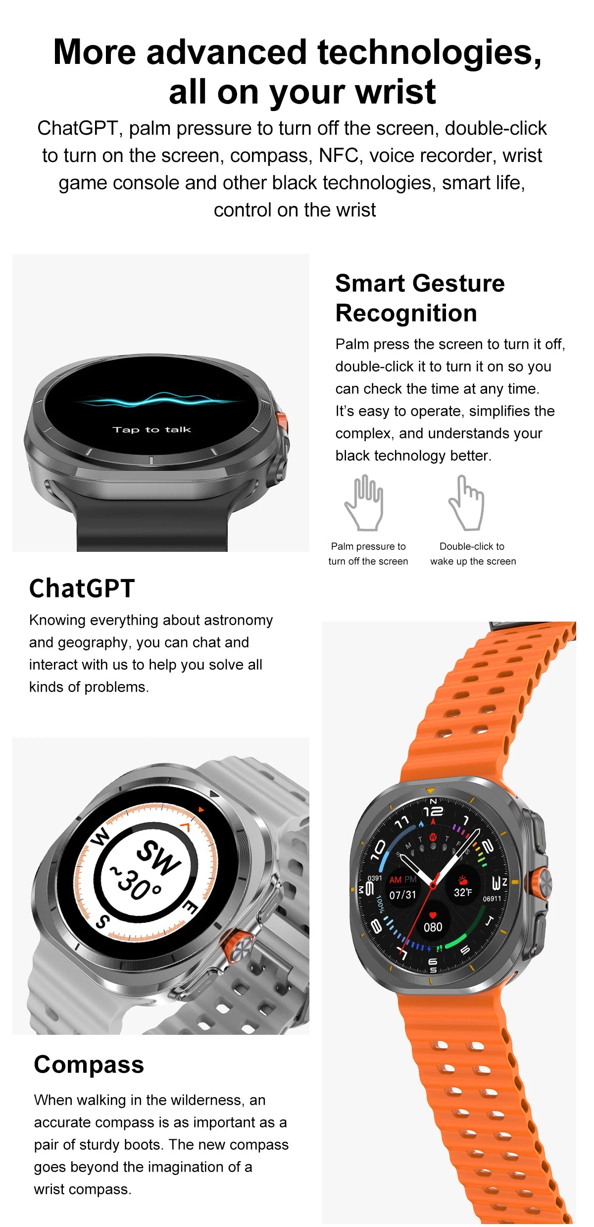 2024New Galaxy Watch 7 Ultra Smart Watch Men 32GB Memory Video GPS NFC 47mm AMOLED Fitness Tracker Health Smartwatch For Samsung