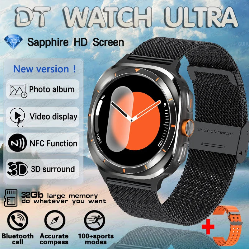 2024New Galaxy Watch 7 Ultra Smart Watch Men 32GB Memory Video GPS NFC 47mm AMOLED Fitness Tracker Health Smartwatch For Samsung