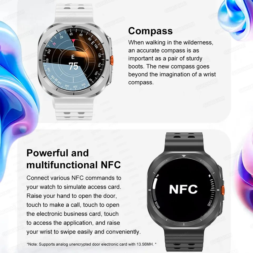 2024New Galaxy Watch 7 Ultra Smart Watch Men 32GB Memory Video GPS NFC 47mm AMOLED Fitness Tracker Health Smartwatch For Samsung